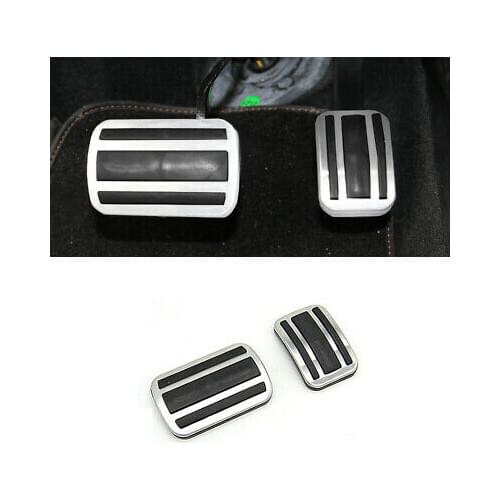 Fuel Gas Brake Footrest Pedal Cover Trim 2pcs For Peugeot 5008 GT 2017 - 2019