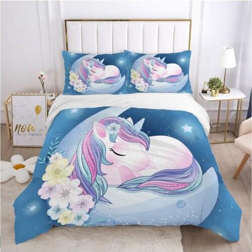 Cartoon Childrens Bedding set for kids baby boy girls Duvet cover set pillow case Bed linens Quilt cover 140x200 Car MOON