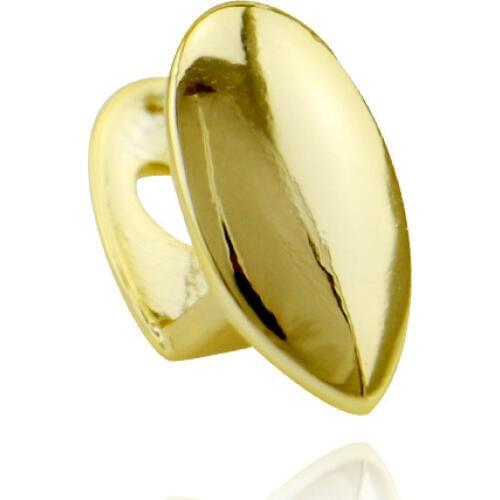 OMYFUN Tooth Grillz Gold Color Single Grillz Dental Grills Hip-hop Teeth Caps Body Jewelry for Women Men Popular Mouth Bijoux