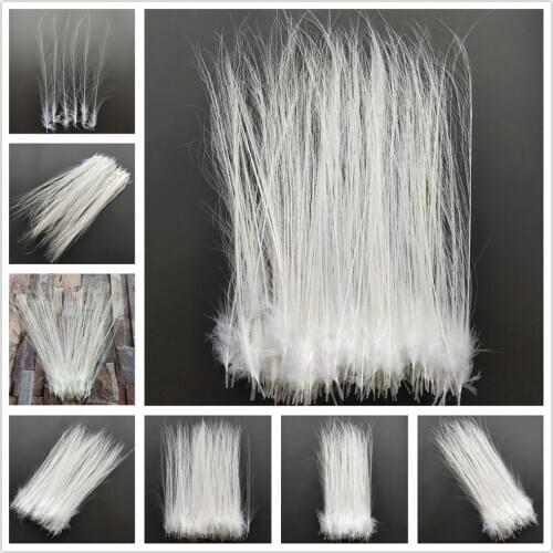 Wholesale 50/100 pcs Rare 10-40cm/4-16inches White Natural Egret Silk Feathers Diy Jewelry Wedding Decorative Accessories