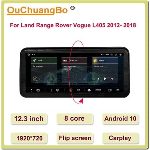 Ouchuangbo 12.3 inch Android 10 Car Radio GPS For Land Range Rover Vogue L405 2012- 2018 3G CTG Flip screen With 128GB Carplay