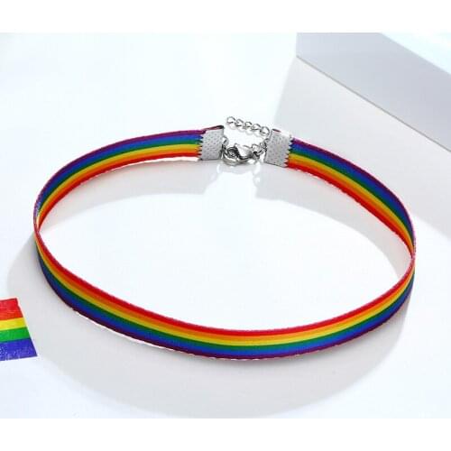 Necklaces for Women Fashion Jewelry Rainbow Color Woven Choker Party Street Wear Accessories Adjustable