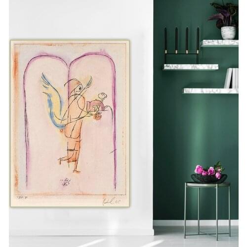 Paul Klee《A Genius Serves A Small Breakfast》Abstract Canvas Art Oil Painting Artwork Picture Wall Hanging Decor Home Decoration