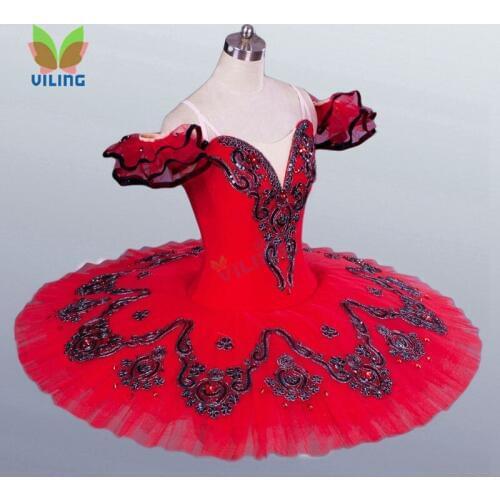 Professional ballet tutu for girl Red Classical Ballet tutu skirt Dacnce clothing for dance costume Ballerina ballet dress