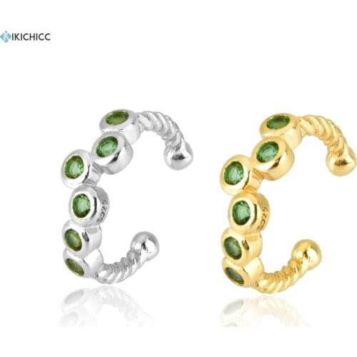 Kikichicc 925 Sterling Silver 2020 Crystal Zircon Ear Cuff Earring Without Piercing Clips New Arrivals 2020 Fine Jewelry