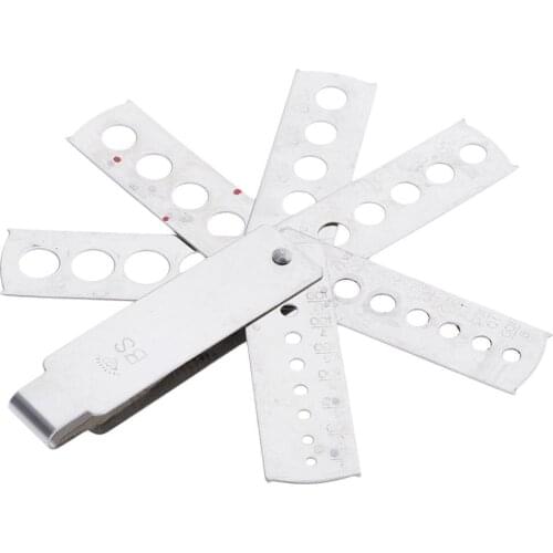 Sizing Folding Fan Gauge Gemstone Diamond Pearl Jewelers Aluminum Measuring Tool