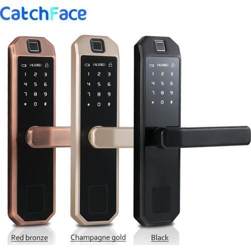 Fingerprint Lock Smart Door Lock RIFD Card Digital Code Electronic Lock for Home Security Compatible with many Mortises