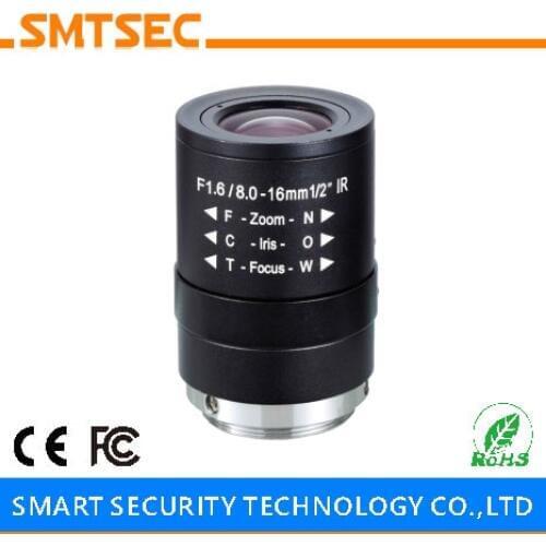 SMTSEC SL-0816MMP 8-16mm 5.0 MP Manual IRIS 1/2" Format F1.6 CS Mount HD IPC Lens For HD IP CCTV Camera
