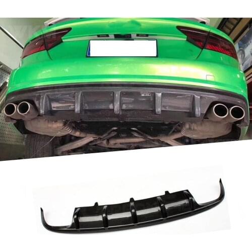 Carbon Fiber Rear Lip Diffuser Spoiler For Audi A7 S7 Sline Sport 2012- 2018 Car Bumper Protector Car Styling