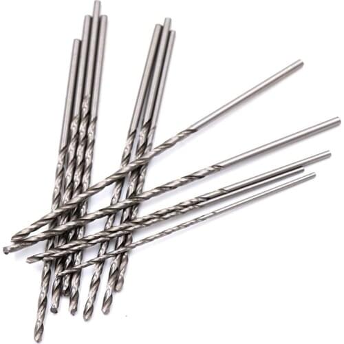 URANN 10pcs/bag HSS Long Twist Drill Bit 60~100mm Extra Long Straight Shank Drill Bits for Electric Drill Bits 1.0mm~3.0mm