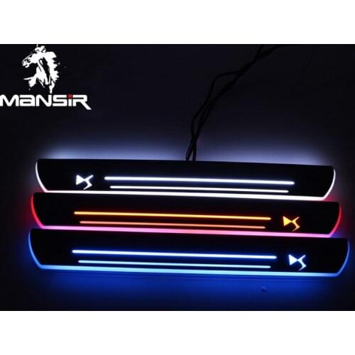 LED Door Sill Lights For Citroen DS6 2014 2015 2016 12V Pedal Board Pathway Welcome Car Scuff Plate Light