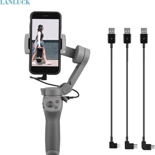 Type C Micro USB IOS Smartphone Charging Cable for DJI OM 4 Osmo Mobile 2 3 Gimbal Stabilizer Mobile Phone Cable Accessories
