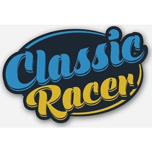 S40517# Funny Self-Adhesive Decal Classic Racer Car Sticker Waterproof Auto Motorcycle Decors on Bumper Rear Window
