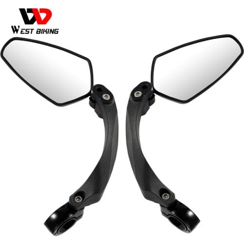 WEST BIKING Universal Bicycle Rear View Mirror HD Wide Angle MTB Road Electric Bike Scooter Rear View Mirror Cycling Accessories