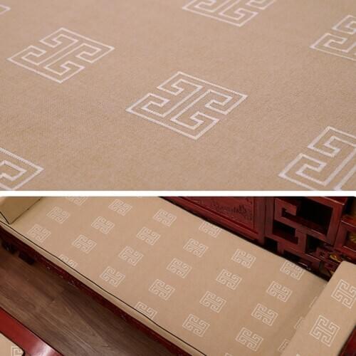 Jacquard woven fabric linen embroidery polyester garment fabrics interior decoration sewing cloth