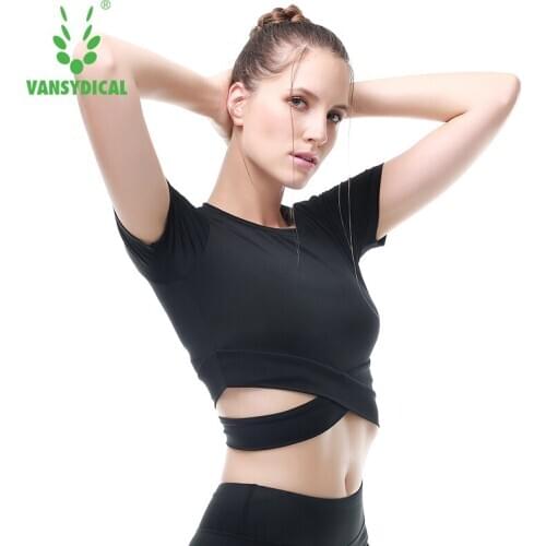 Yoga Shirt Women Compression Short Sleeve Crop Top Blouse Sexy Sports wear For Women Gym clothing Running Workout Shirt Female