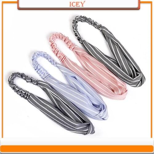 4pcs Women Summer Hair Bands Print Headbands Retro Cross Turban Bandage Bandanas Hair Accessories Face makeup Headwrap Headwear