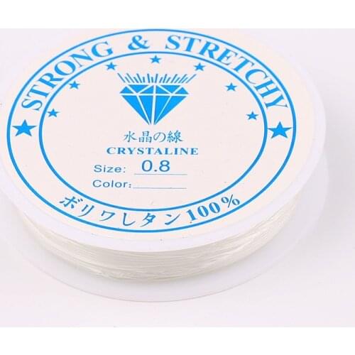 0.4/0.5/0.8/1mm Transparent Stretch Elastic Crystal Line Beading Rope String Jewelry Cord String Thread DIY Bracelet Cord