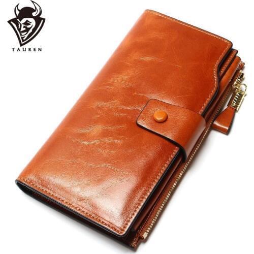 2020 New Design Fashion Multifunctional Purse Genuine Leather Wallet Women Long Style Cowhide Wholesale And Retail Bag