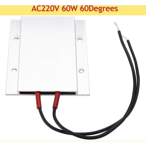 220V 60/80/100/120/150 Degrees Constant Temperature Ceramic Aluminum Heater PTC Heating Plate Element Shell thermistor 77*62mm