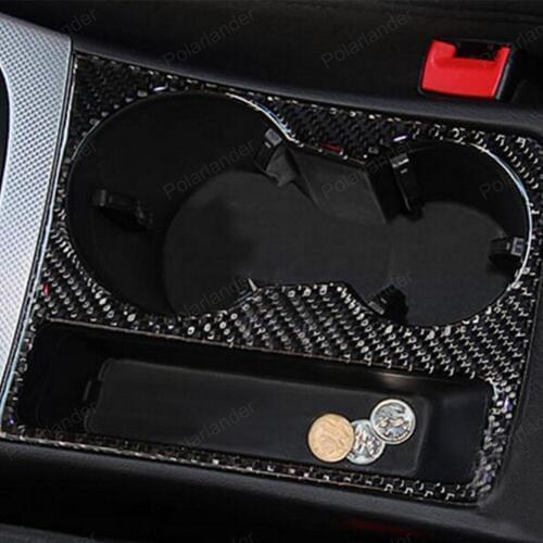 Interior Accessories Carbon Fiber Car Water Cup Holder Frame Decal Trim Cover for Audi A4 B8 A5 2009 -2015 3D Stickers