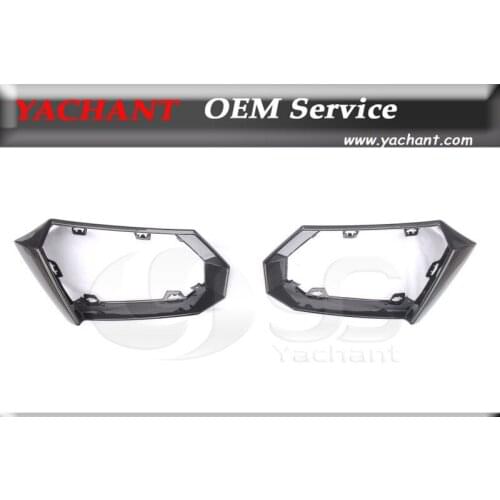 Car-Styling Dry Carbon Fiber Air Duct Trim 2Pcs Fit For 2011-2014 Aventador LP700 OEM Front Bumper Air Duct Air Intake Surround