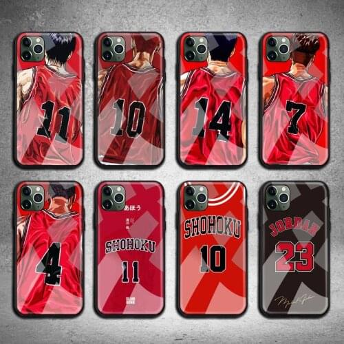 Slam dunk Sakuragi Jordan Phone Case Tempered Glass For iPhone 12 pro max mini 11 Pro XR XS MAX 8 X 7 6S 6 Plus SE 2020 case