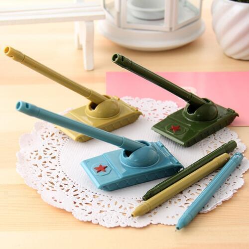 1 Pcs Novel Creative Weapons Tank Modeling Gel Pen Escolar Office Kawaii Stationery Gifts School Kids Toy Neutral Pens