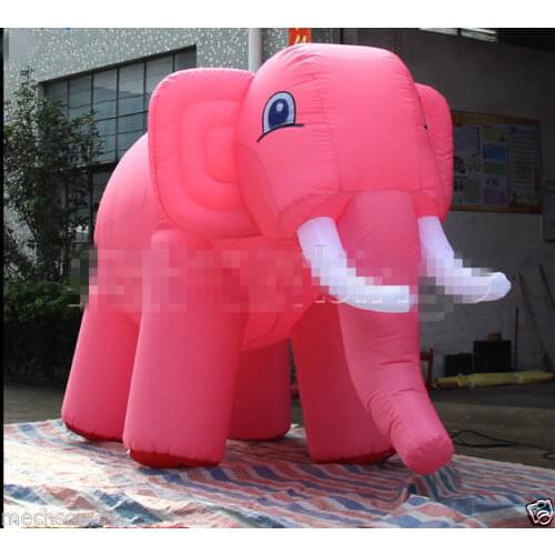 Custom Simulated Models Giant Inflatable Pink Elephant for Sale 3m Long te