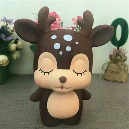 Creative Cartoon Caring Deer Piggy Bank Household Decoration Gifts Birthday Gifts Student Gifts Piggy Bank Money Box