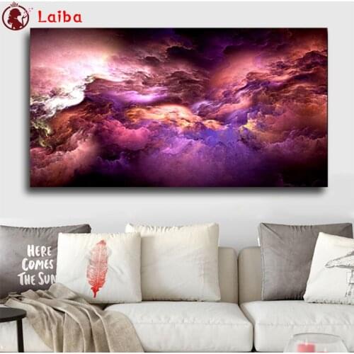 Full drill square Crystal Paintings Abstract art, colorful cloud landscape Diamond Embroidery Full round 5d Diy diamond painting