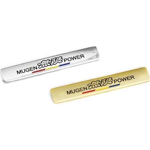 For Mugen Emblem Metal Car Sticker Auto Rear Body Badge Car Door Side Decal Accessories for Honda Mugen JAZZ CRV Greiz Civic Fit