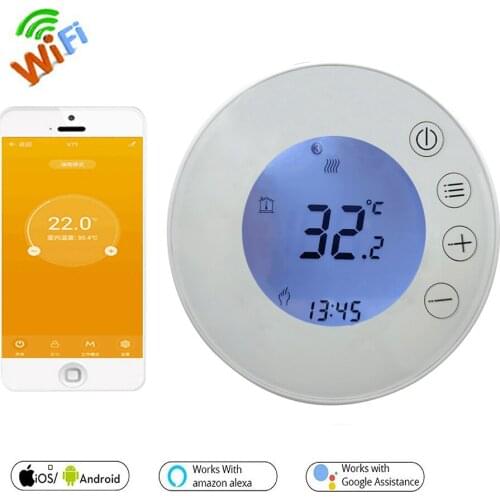 MINCO HEAT X7H-GC WIFI White Thermostat for Water Electric and Gas Boiler Intelligent Temperature Controller with Tuya