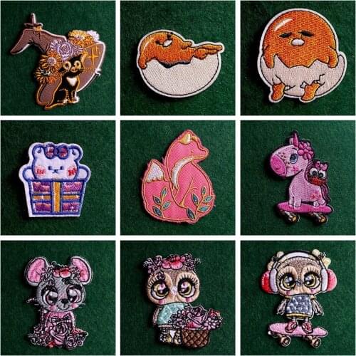 Cartoon Patch Owl Iron On Patches For Clothing Cute Animal Embroidered Patch On Clothes Appliques Thermo Stickers Badge On Dress