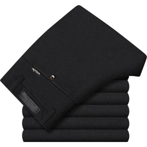 Autumn and Winter Mens Long Casual Straight Trouser For Men Classic Dress Mens Suit Pants 40 41 42