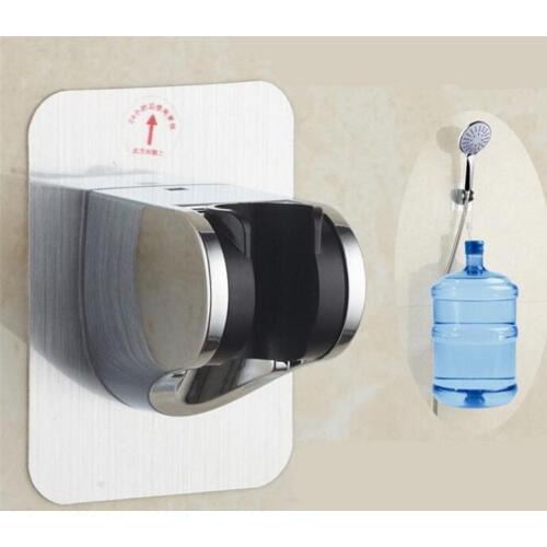 Useful Adjustable Polished Self-adhesive Handheld Suction Up Drill-free Shower Head Holder Showerhead Rack Punch-free Adjustable