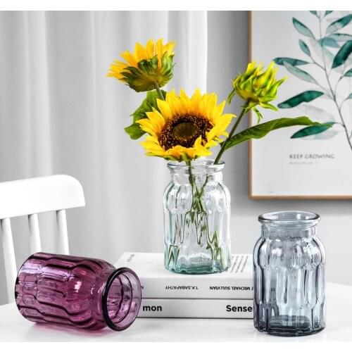 Norbic Glass Vase Decoration Home ваза для цветов Tabletop Aesthetic Room Decor Flower Vase Decoracion Salon Casa