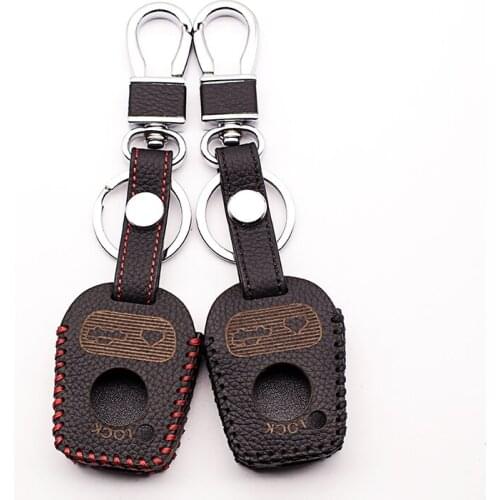 The latest design leather key cover box for Audi for BMW E31 E32 E34 E36 E38 E39 E46 Z3 2 buttons leather car remote key case