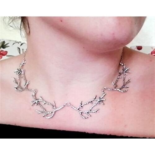 2021 New Antler Branches Necklace Witch Fantasy Forest Jewelry Gothic Statement Wedding Magic Wiccan Fashion Gift Women Novelty