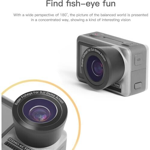 180 Degree Super Fisheye Lens For DJI Osmo Action Camera Upgrade Accessories