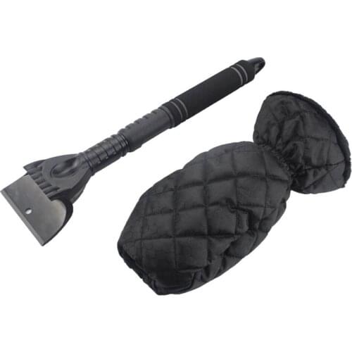 Portable Snow Scraper with Gloves Winter Thicken Warm Car Ice Removal Shovel for Unique Parts Portable Car Supplies