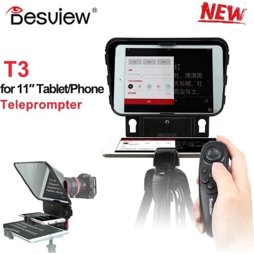 Bestview T3 Teleprompter with Remote Control Supports Wide Angle Lens for DSLR Recording for Smartphone Tablet DSLR Camera
