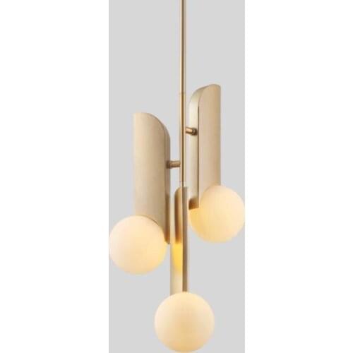 Postmodern simple bedroom lamp Nordic metal multi head chandelier personality designer living room dining room Chandelier