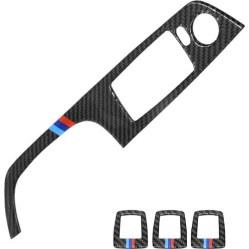 Carbon fiber For BMW Window lift with folding frame Automobiles Parts Accessories Automotive Interior Stickers