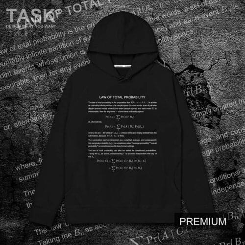 Subject Maths Law Of Total Probability hoodie sweatshirt Hoody Popular thick coat hoodies loose hooded long sleeve Hipster 01