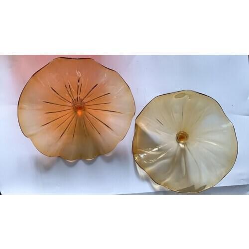 Custom Made Hand Blown Glass Hanging Wall Plates Modern Wall Light Crystal Wall Decoration