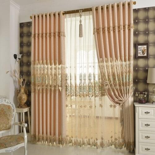 European style chenille jacquard water soluble hollow out embroidery curtain living room bedroom shade curtain embroidery yarn
