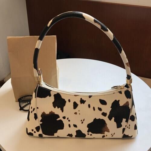2020 Women Bag New Fashion PU Cow Underarm Baguette Handbag Summer Travel Bag Shoulder Bag for Women Purses and Handbags