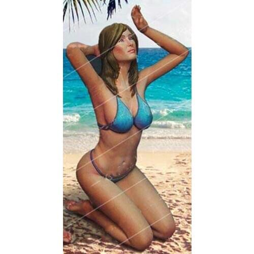 1/24 modern girl sit and rest Resin figure Model kits Miniature gk Unassembly Unpainted