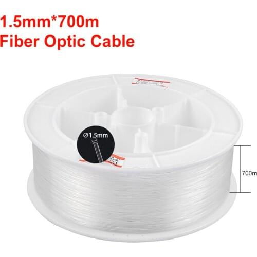 1.5mm 700M End Glow PMMA Plastic Optic Fiber Cable